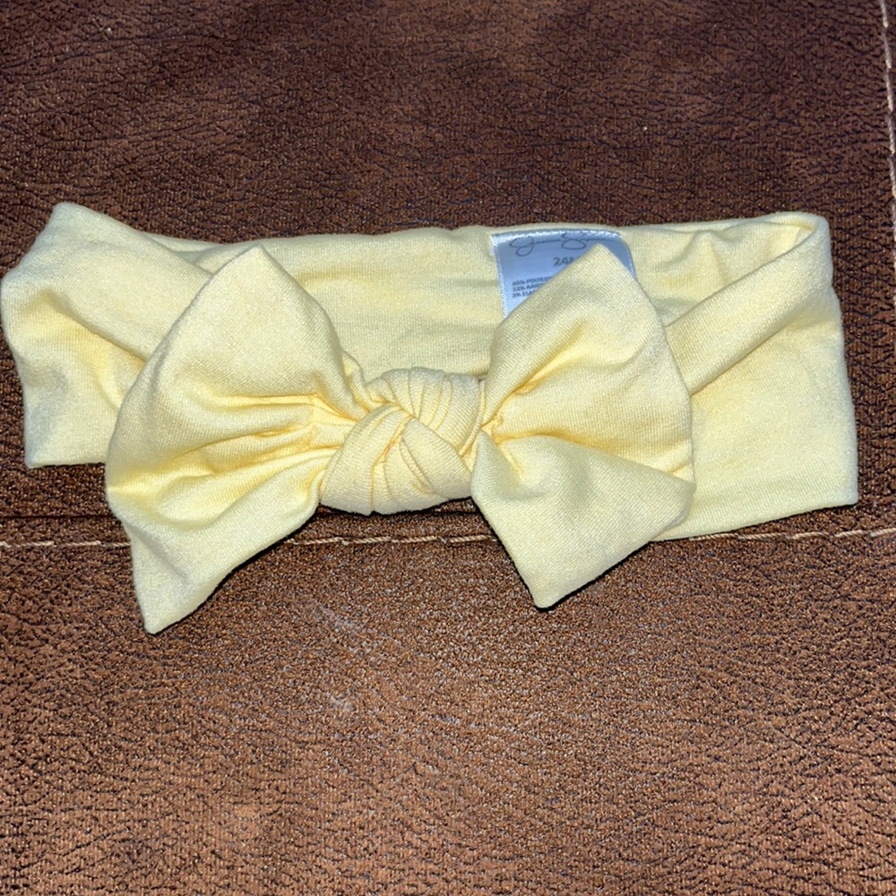 Yellow baby bow